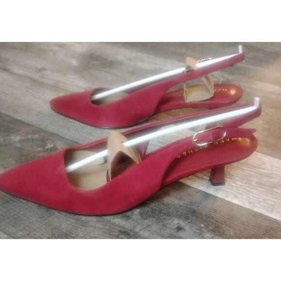 Marc Fisher LTD Women's Size 10M Dark Red Suede Kory Kitten Heels - NWT - Picture 2 of 7
